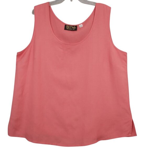 Bob Mackie 2 Pc Linen Embroidered Aztec Southwest Shirt with Tank Coral Size L - Picture 9 of 12